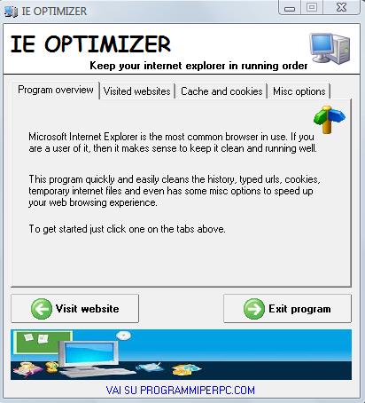 velocizzare internet explorer