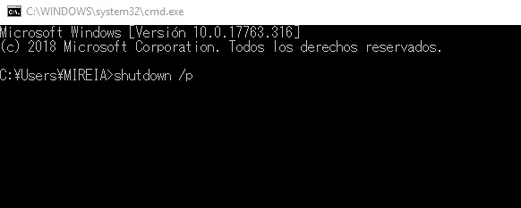  Cosa possiamo fare se Windows 10 non si spegne "width =" 582 "height =" 233 "/> </p>
<p> Ora nella console di Windows digita <strong> "shutdown / p" </strong> e premi invio. Il tuo team si spegne ignorando qualsiasi altro processo che si sta verificando. </p>
<p> Speriamo che questi metodi ti abbiano aiutato nel momento in cui <strong> spegni il computer con Windows 10 </strong>. </p>
</p>
</pre>
<h3>Programmi Correlati:</h3>
<ul class=