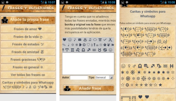  WhatsApp: 5 app gratuite per avere gli stati migliori "width =" 595 "height =" 341 "/> </p>
<p> Stati e frasi per WhatsApp è un'applicazione che <strong> viene aggiornata molto spesso </strong>quindi non avrai mai bisogno di cercare frasi in qualsiasi altro supporto. </p>
<p> È anche importante notare che l'app offre la possibilità che <strong> gli stessi utenti condividano le loro frasi e dichiarazioni </strong>. Questi possono essere valutati dal resto degli utenti dell'applicazione e anche dare nuove idee su quale stato scegliere. <strong> Altamente raccomandato. </strong> </p>
<h2> <strong> Frasi e stati 2 </strong> </h2>
<p> <strong> Phrases and States 2 </strong> è un'app semplice e minimalista che fornisce tutto ciò di cui hai bisogno per avere sempre uno stato <strong> perfetto su WhatsApp </strong>. Puoi scaricarlo completamente gratuitamente sotto queste linee. </p>
<p><!-- Start shortcoder --> </p>
<p class=