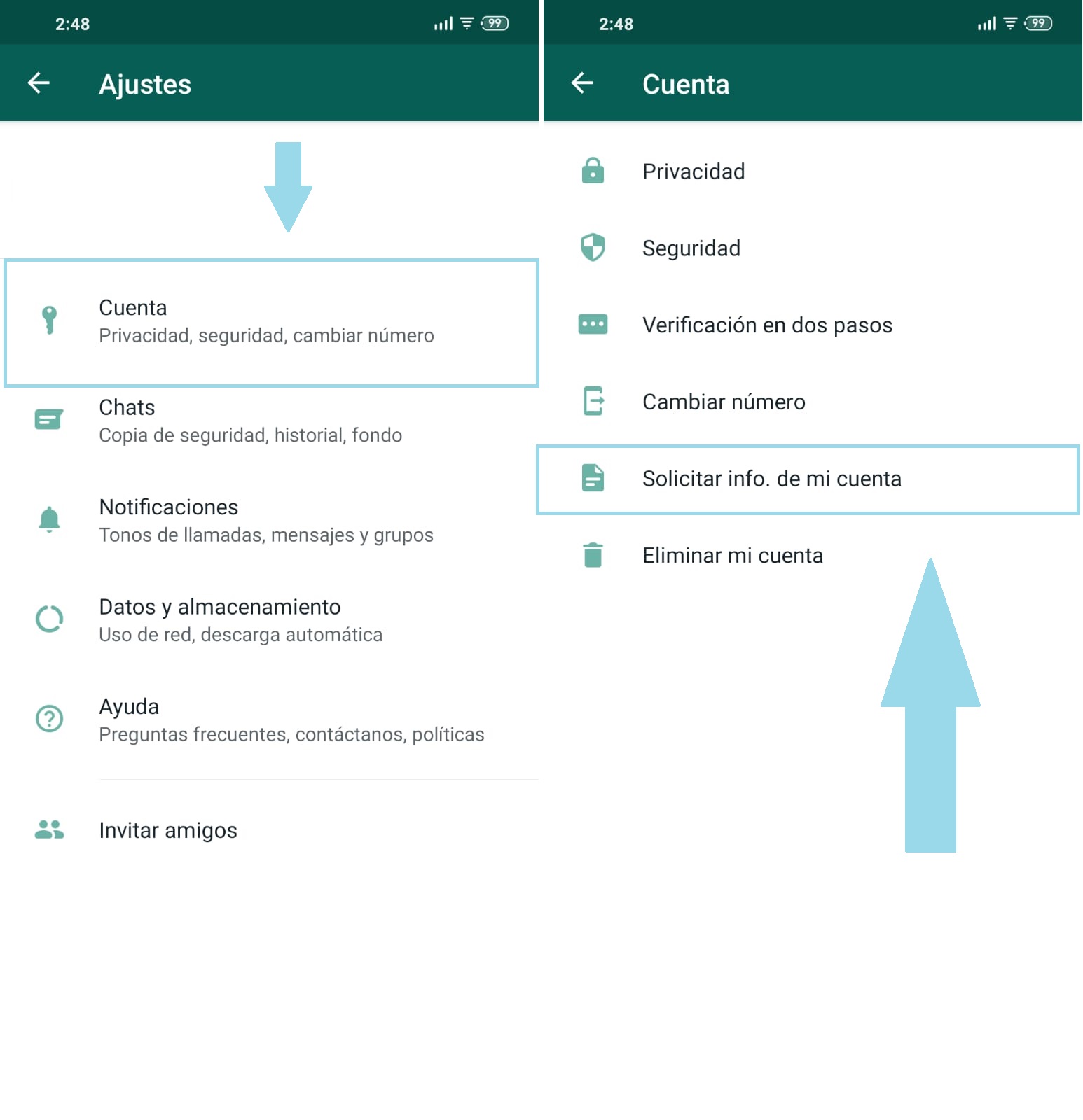  Come scoprire cosa sa WhatsApp su di te "width =" 473 "height =" 490 "/> </p>
<p> Da qui, la procedura è ancora più semplice. Sullo schermo appare l'opzione "<strong> Richiedi rapporto </strong>". Fai clic su questa opzione e tieni presente che il file può richiedere <strong> fino a 3 giorni per essere generato </strong>quindi sii molto paziente nel caso in cui vedi che non appare entro pochi minuti dalla richiesta (ti diciamo anche che di solito è disponibile di solito in un paio d'ore). </p>
<p> <img decoding=