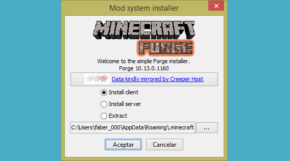 Minecraft Forge Install  http://www.totasoftware.com/wp-content/uploads/2019/10/1571687972_609_www.softonic.com "width =" 568 "height =" 316 "/> </p>
<p> Lascia la prima opzione <strong> (<em> Installa client </em>) </strong> selezionata e fai clic su OK. Dopo alcuni minuti, l'installazione sarà terminata. Per verificare che l'installazione sia andata a buon fine, apri Minecraft, scegli il profilo <em> Forge </em> e avvia il gioco. </p>
<p> <img decoding=