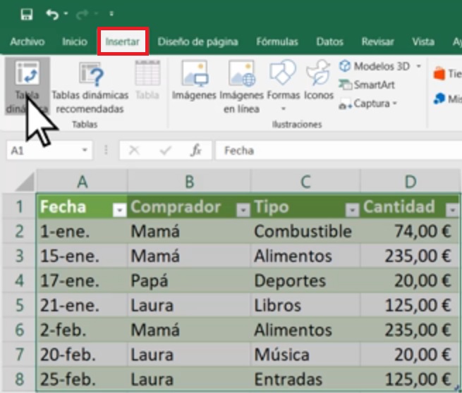  http://www.totasoftware.com/wp-content/uploads/2019/10/1571168820_625_www.softonic.com "width =" 470 "height =" 400 "/> </p>
<p> Se hai eseguito correttamente questo passaggio, verrà visualizzata una nuova finestra in cui verranno richiesti diversi dati sulla nuova tabella. Vedrai che il campo <strong> "Seleziona una tabella o un intervallo" </strong> verrà automaticamente compilato con le celle e le colonne selezionate nel passaggio precedente. </p>
<p> Ora dobbiamo solo scegliere dove verrà creato il rapporto della tabella pivot. Se scegli <strong> "Nuovo foglio di calcolo" </strong> verrà creato un nuovo foglio in cui verrà visualizzata la tabella pivot. Se, invece, vuoi che appaia sullo stesso foglio della tabella originale, fai clic su <strong> "Foglio di calcolo esistente" </strong> e inserisci la sua posizione. Dopodiché premi il pulsante <strong> "Accetta" </strong>. </p>
<p> Una volta terminato, Excel avrà creato la tabella pivot con i dati selezionati. Apparirà vuoto, non preoccuparti perché normale, <strong> devi ancora configurarlo </strong>. Per fare ciò è necessario utilizzare il pannello destro dello schermo in cui è possibile selezionare e individuare i dati che si desidera gestire e relazionarsi tra loro. Ne discuteremo in dettaglio nel seguente punto. </p>
<h3> <strong> Come personalizzare la tabella pivot </strong> </h3>
<p> Dopo aver creato la tabella pivot, è tempo di personalizzare il suo comportamento durante l'analisi dei dati. Per fare ciò, devi spostare ciascuno dei campi della tabella pivot (puoi trovarli nel menu a destra) e rilasciarli nelle categorie <strong> "Filtri" </strong><strong> "Colonne" </strong><strong> " Righe "</strong> e <strong>" Valori "</strong>. </p>
<p> <img decoding=