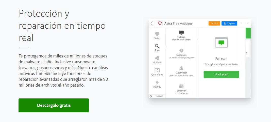 Avira Free Antivirus "width =" 1068 "height =" 482 "/> </p>
<p> Avira Free Antivirus 2024 si distingue per essere un software davvero completo <strong> </strong><strong> potente </strong><strong> efficace </strong> e, naturalmente, al 100% gratuito. Offre protezione in tempo reale e fornisce anche un firewall eccezionale che non ha nulla da invidiare a Windows Defender. </p>
<p> Uno dei punti di forza di Avira è senza dubbio la qualità e la <strong> personalizzazione delle sue scansioni </strong>. Questi sono completamente à la carte, essendo in grado di decidere se si desidera una scansione veloce e superficiale, una delle sole unità, cartelle o file, nonché estremamente accurata. Se non sei appassionato dell'idea di analizzare periodicamente le tue apparecchiature, non preoccuparti perché Avira include anche l'opzione per <strong> di essere eseguito automaticamente </strong> senza doversi preoccupare di ciò. </p>
<p> <img decoding=