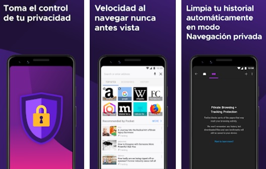  Interfaccia di Firefox per Android "larghezza =" 528 "altezza =" 337 "/> </p>
<p> Se Chrome non ti colpisce, ti consigliamo di dare un'occhiata alla versione mobile di <strong> Mozilla Firefox </strong>. Questo è <strong> veloce e sicuro </strong> come versione desktop, offrendo il meglio di Firefox al tuo dispositivo Android. </p>
<p> Firefox per telefoni cellulari si distingue per essere un browser che pone particolare enfasi sulla privacy degli utenti <strong> </strong>. Dì addio alle pagine Web che tengono traccia dei tuoi dati o delle tue ricerche. Inoltre, il browser <strong> blocca la maggior parte della pubblicità </strong> delle pagine Web e incorpora funzionalità interessanti come il gesto della password. Infine, Mozilla Firefox è in grado di sincronizzarsi con la versione desktop tramite la funzionalità <strong> Firefox Sync </strong>. Puoi chiedere di più? </p>
<p><!-- Start shortcoder --> </p>
<p class=