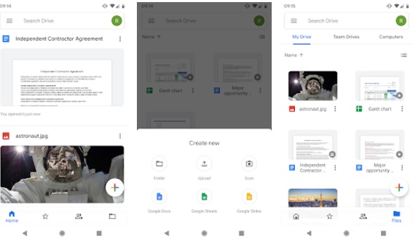  Interfaccia di Google Drive per Android "larghezza =" 594 "altezza =" 341 "/> </p>
<p> Come utenti di un cellulare con sistema operativo Android, è essenziale scaricare e installare <strong> Google Drive </strong>. Il <strong> servizio di archiviazione di Google </strong> non è solo utile per creare copie di backup dei nostri dati, foto o chat, ma è anche eccellente per accedere ai file che abbiamo caricato dal nostro computer desktop. </p>
<p> Google Drive offre per impostazione predefinita <strong> 15 GB </strong> in modo da poterle utilizzare come desideri. Inoltre, offre anche una suite per ufficio completa <strong> </strong> nel cloud da cui è possibile creare documenti di ogni tipo. Indispensabile. </p>
<p><!-- Start shortcoder --> </p>
<p class=