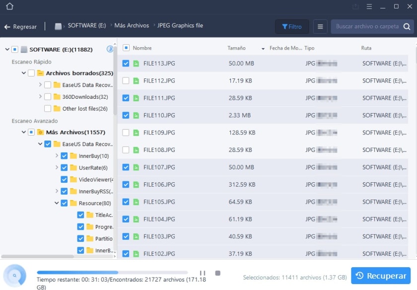  Procedura guidata di recupero dati EasyUS Interfaccia libera "larghezza =" 840 "altezza =" 584 "/> </p>
<p> <strong> EaseUS Data Recovery Wizard Free </strong> è un programma molto completo e molto facile da usare che gestisce <strong> per recuperare la maggior parte dei file persi sul tuo computer </strong>. Questo lo rende una scelta eccellente per qualsiasi utente alla ricerca di un buon programma con cui ripristinare un file in tempi record. </p>
<p> Uno dei principali vantaggi dell'utilizzo di EaseUS Data Recovery Wizard Free rispetto ad altre opzioni è che <strong> non sarà necessario configurare nulla per iniziare a utilizzarlo </strong>. Basta selezionare l'unità disco in cui si trovava il file perso e premere il pulsante "Scansione". Il software di recupero dati si occuperà di tutto il resto. </p>
<p> Una volta completata l'analisi, tutti i file eliminati verranno presentati in un'interfaccia <strong> simile a quella di Windows File Explorer </strong>. Questo rende la navigazione dei risultati un'esperienza familiare e intuitiva anche se non siamo esperti di tecnologia. L'unico punto debole del programma è che, poiché si tratta di una versione gratuita, è possibile recuperare solo un totale di <strong> 2 GB di dati </strong>. </p>
<p><!-- Start shortcoder --> </p>
<p class=