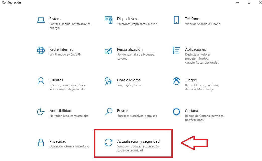  Come arrivare ad Aggiornamento e sicurezza "larghezza =" 640 "altezza =" 393 "/> </p>
<p> Già nella nuova finestra fai clic sull'opzione <strong> «Windows Update» </strong> che troverai nel menu a destra. Per finire, fare clic sul pulsante <strong> «Verifica aggiornamenti» </strong> e attendere l'aggiornamento di Windows. È così facile ”</p>
<p> <img decoding=