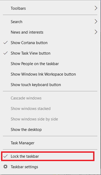 bloccare la barra delle applicazioni. Come andare a schermo intero su Windows 10